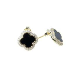 Silver Earrings SE455BKGP