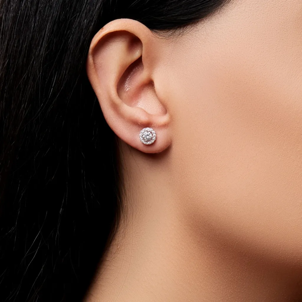 Серебряные серьги SE214RD4W