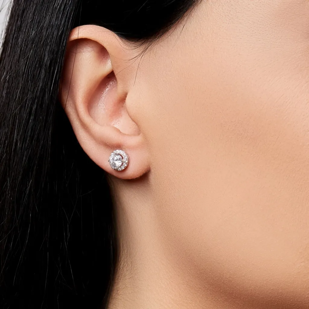 Silver Earrings SE214RD5W