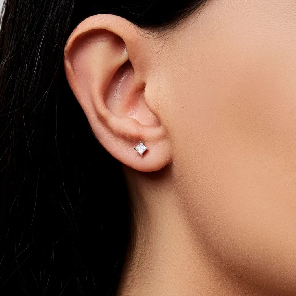 Silver Earrings SE215SQ3W