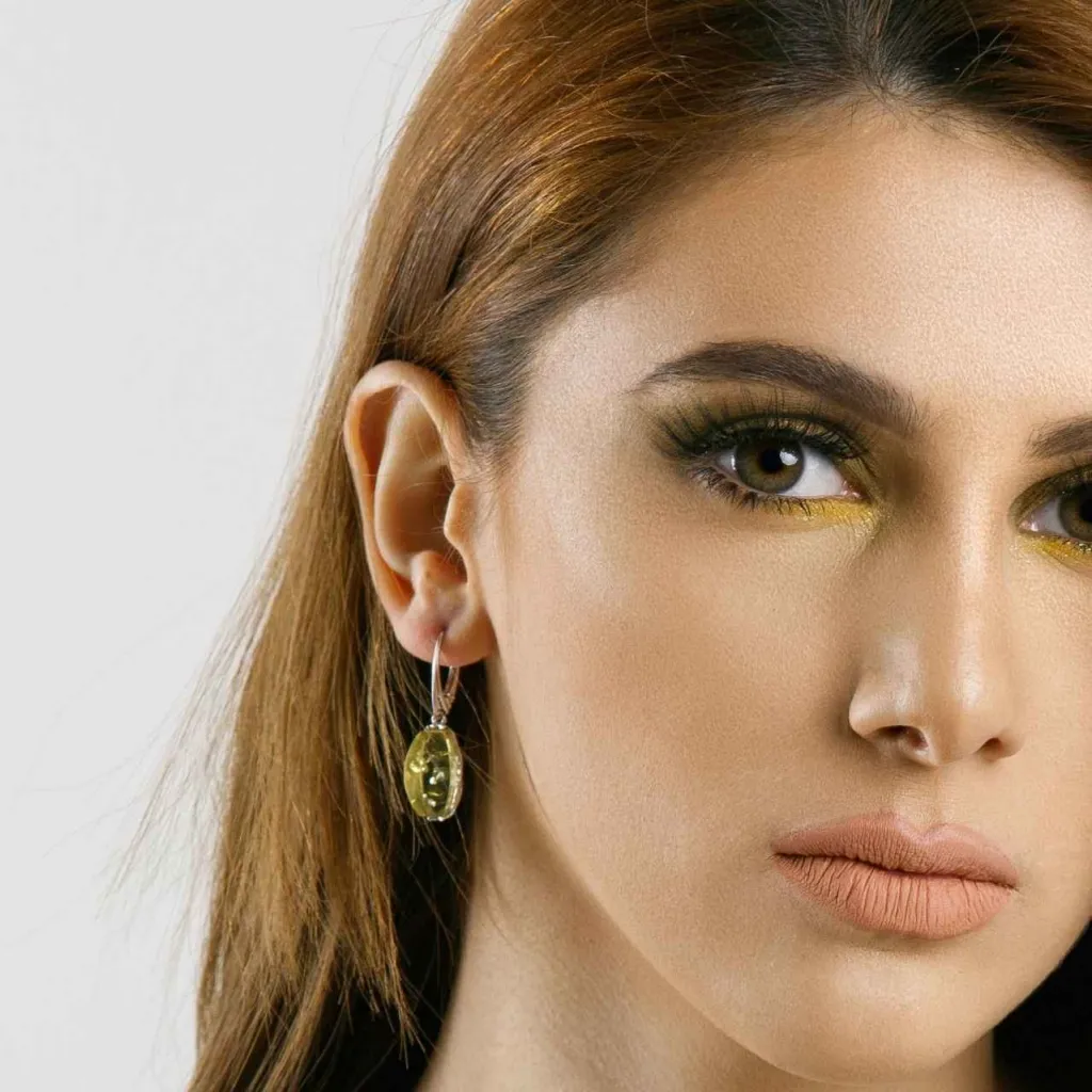 Silver Earrings SE410CIT