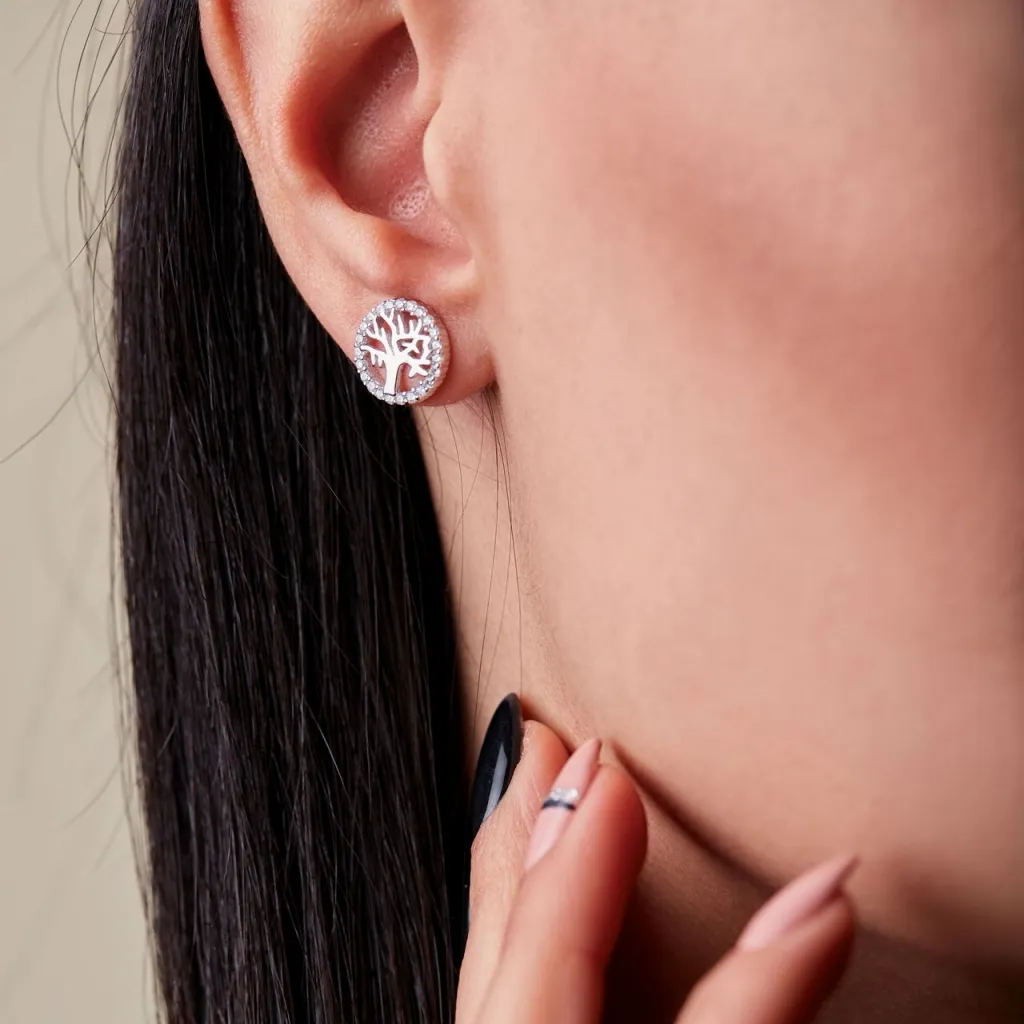 Серебряные серьги SE473