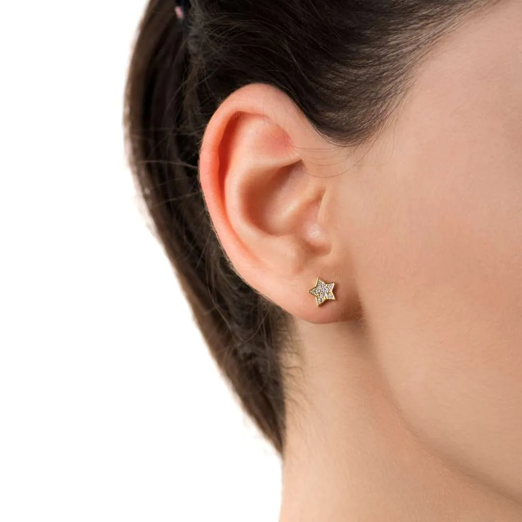 Silver Earrings SE553YG