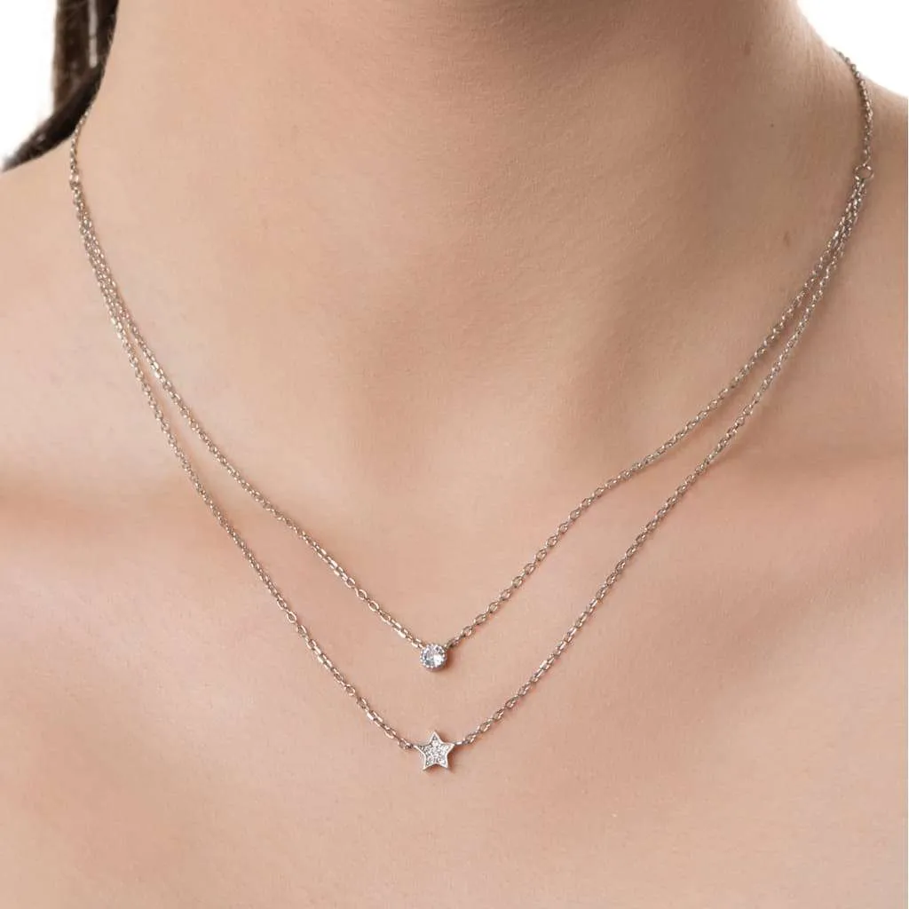 Серебряное колье SN178