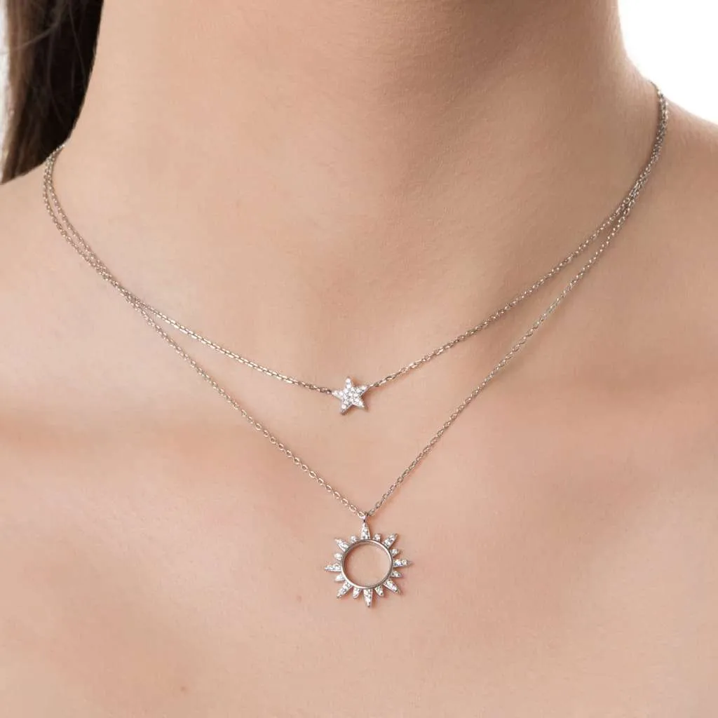 Серебряное колье SN182