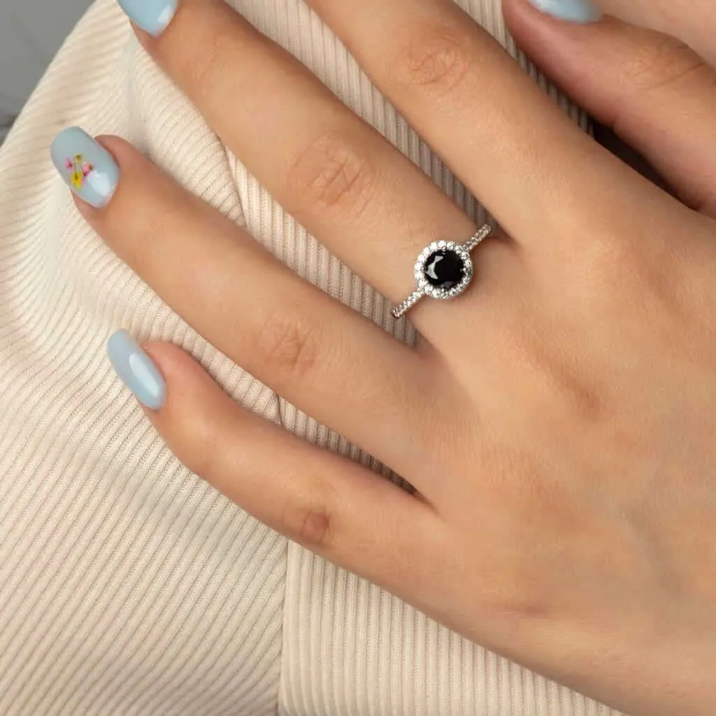Серебряное кольцо SR131RD6BK