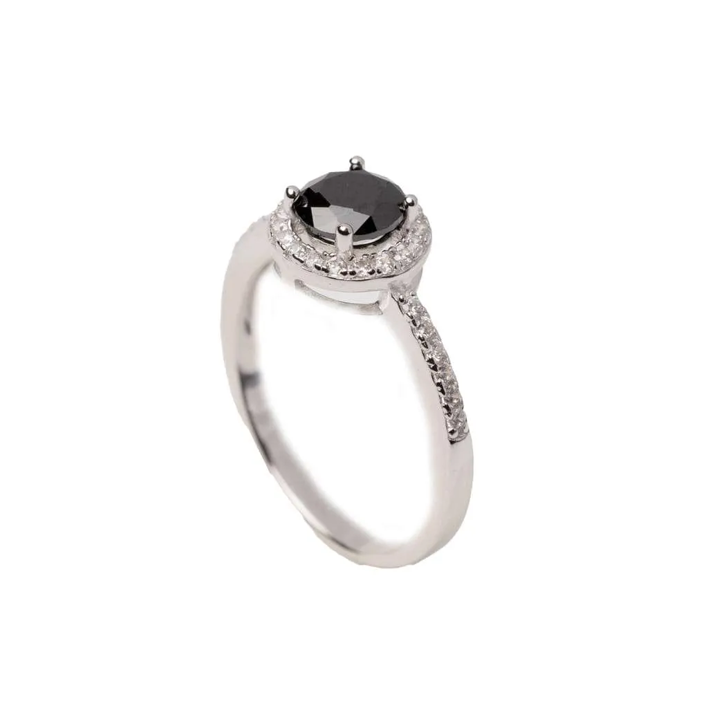 Серебряное кольцо SR131RD6BK