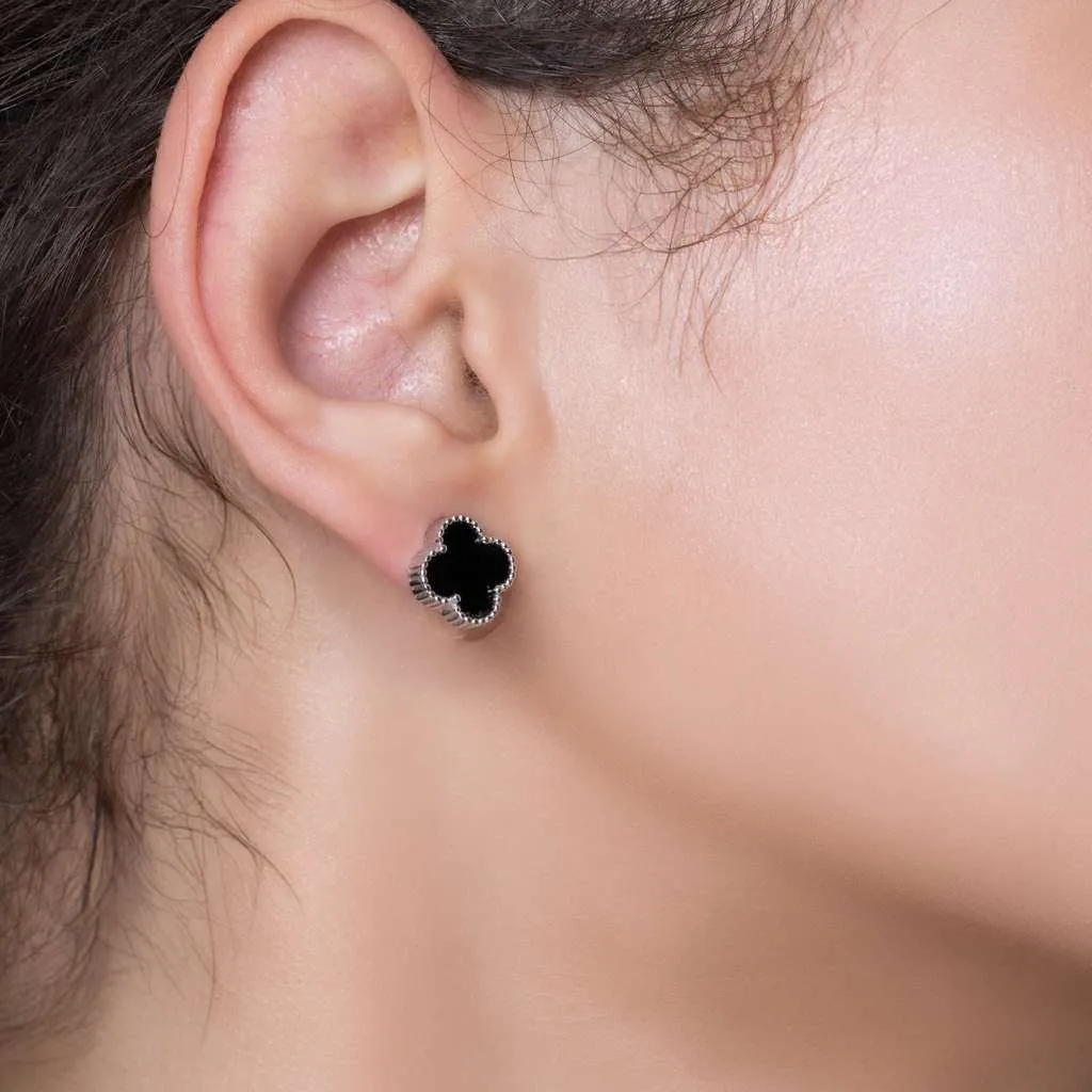Silver Earrings SE732BK