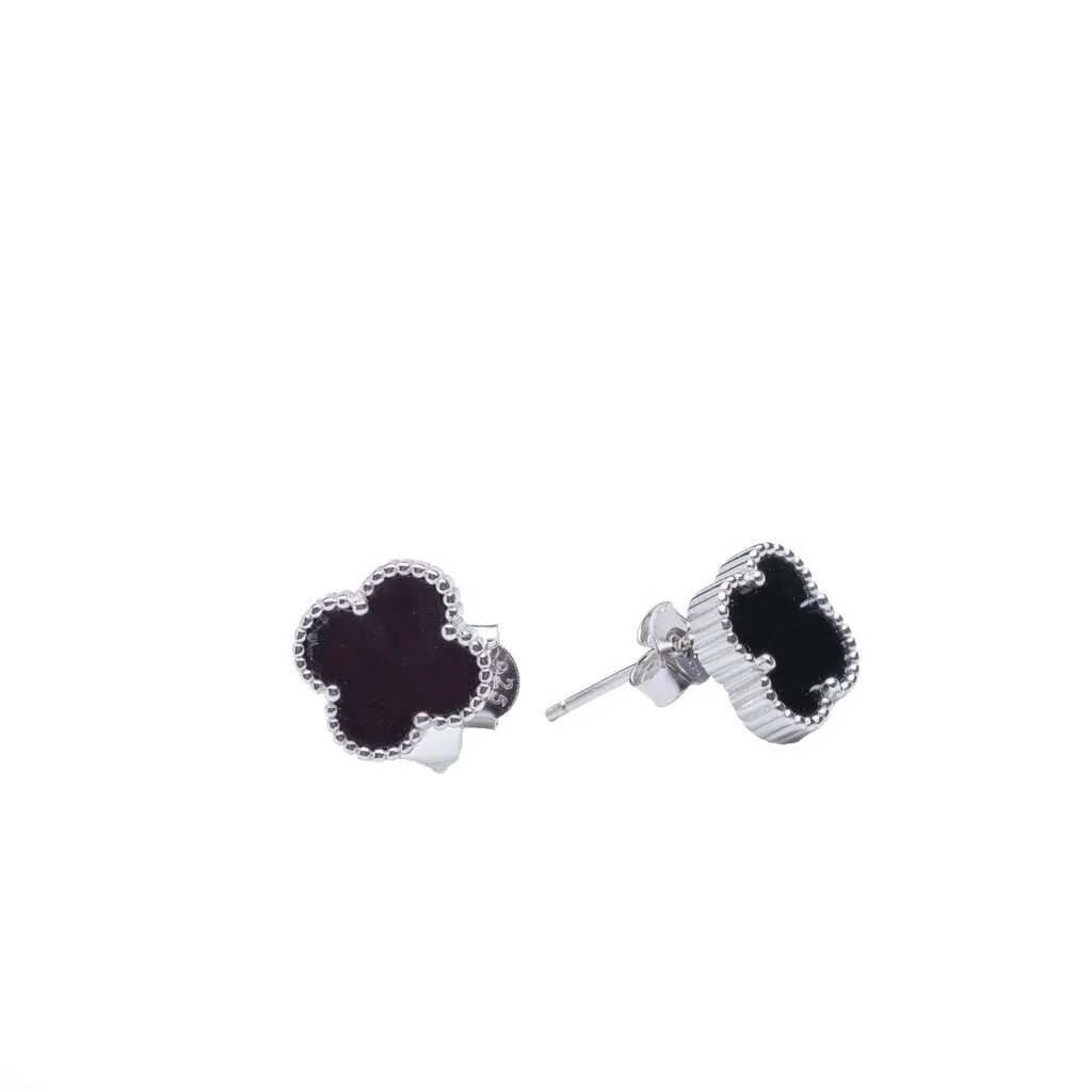 Silver Earrings SE732BK