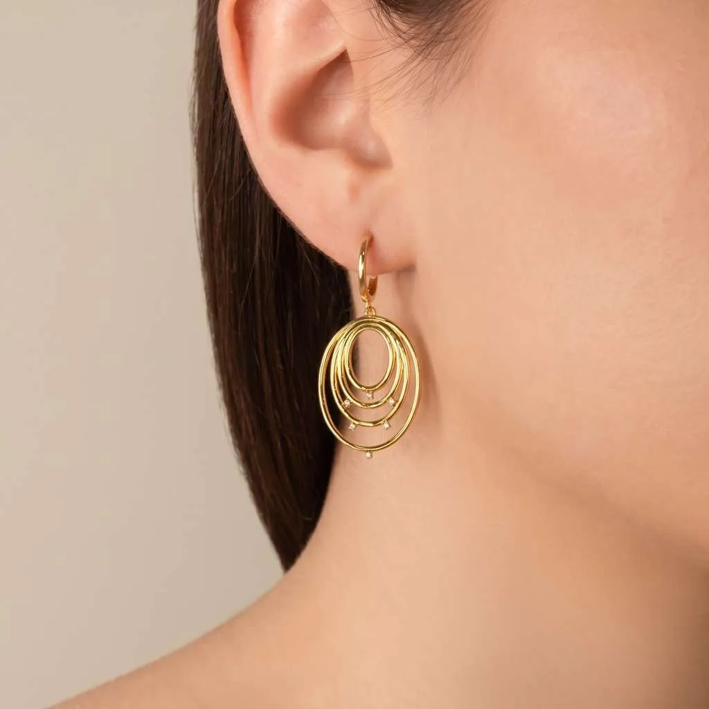 Silver Earrings SE876YG