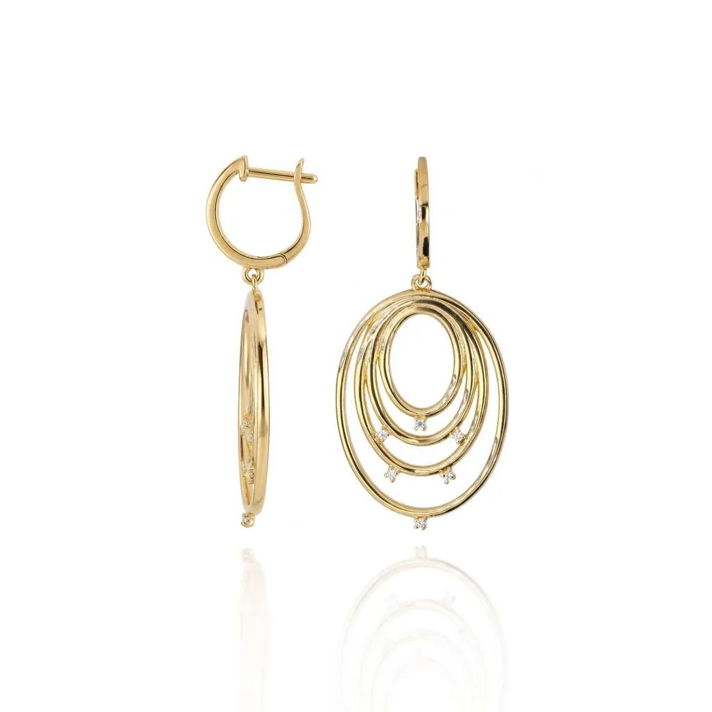 Silver Earrings SE876YG