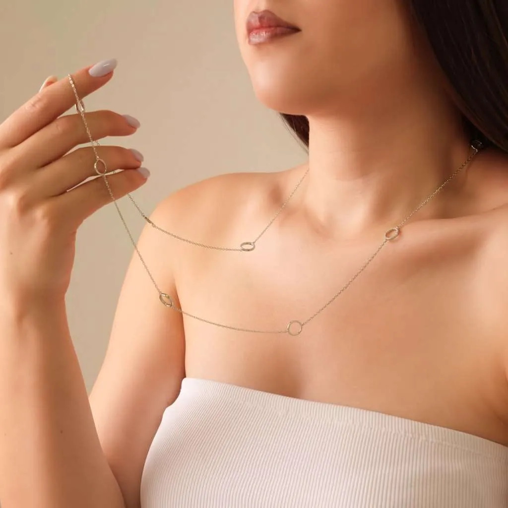 Серебряное колье SN286